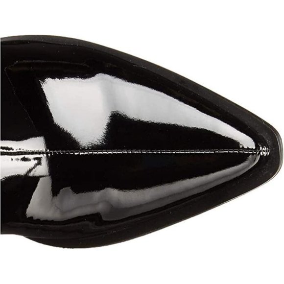 #22 Jessica Simpson Zeana2 Black Patent Over-the-Knee Western Pointed Toe Boots - Picture 5 of 5